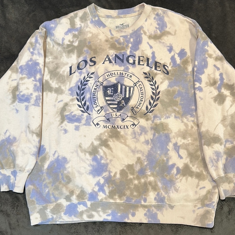 HOLLISTER Tie Dye Crewneck Sweater M